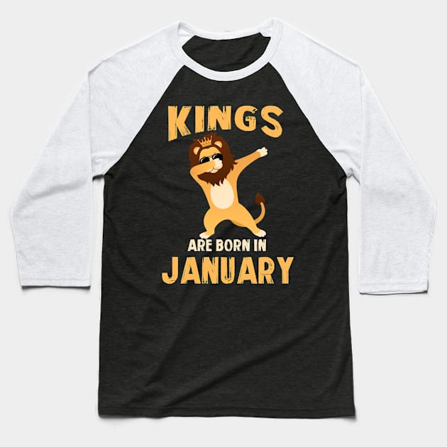 Cute King Are Born In January T-shirt Birthday Gift Baseball T-Shirt by johnbbmerch